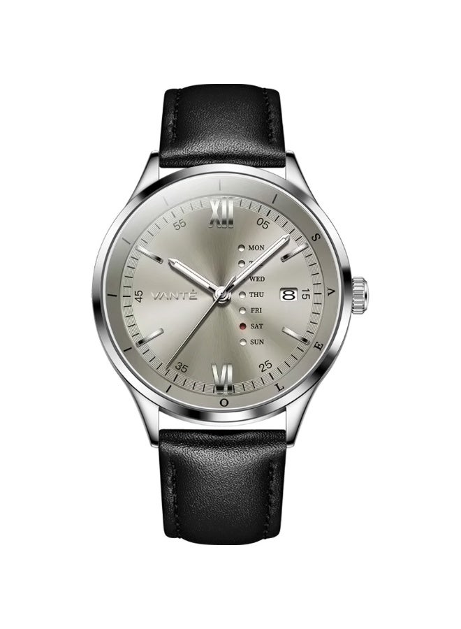 VOGUE VENUE VANTE Series Men's Classic Silver Dial Quartz Watch with Day-Date Display by VOGUE VENUE-VNT013 - Image 1