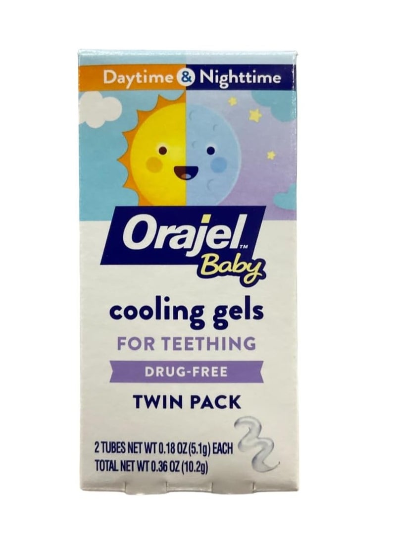 أوراجيل جل أوراجل بيبي غير طبي مسكن للتبريد نهارًا وليلاً بحجم 0.18 أونصة (عبوتين)