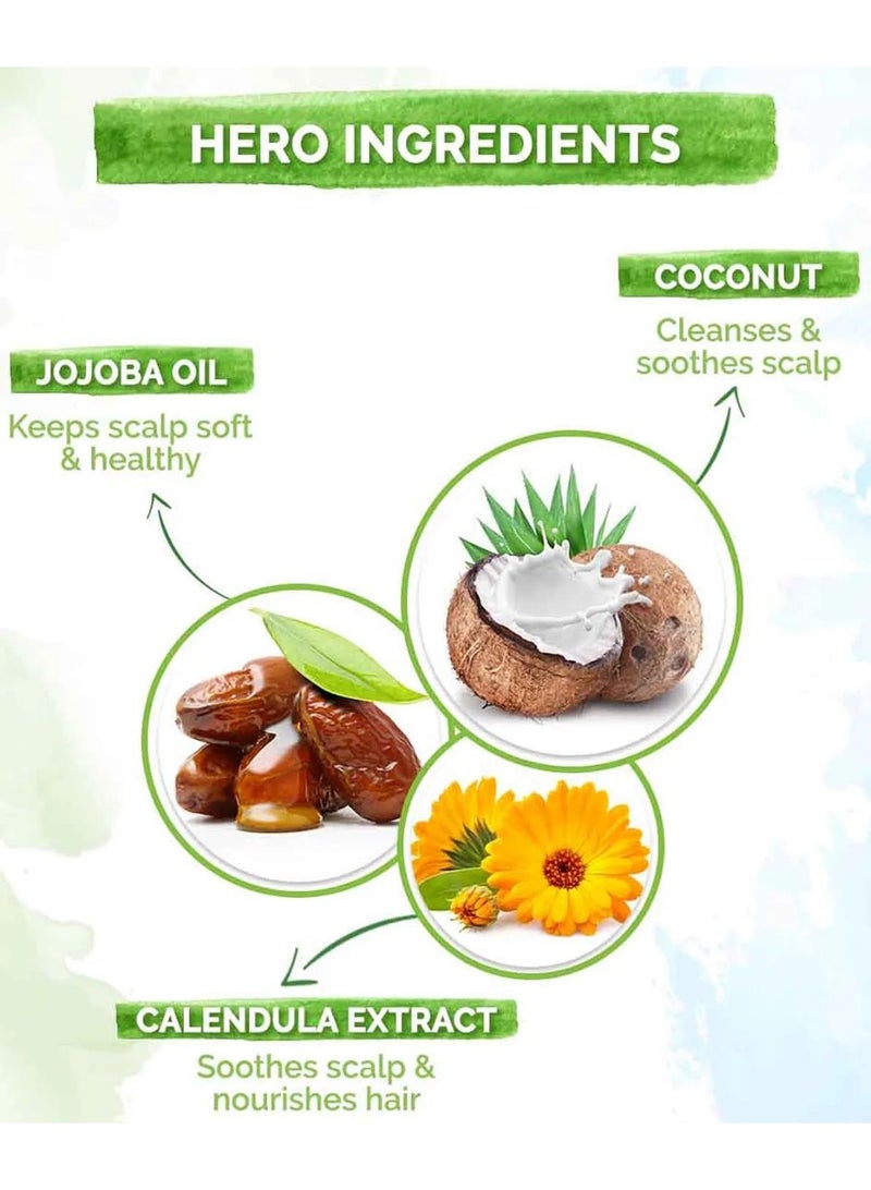 Mamaearth Gentle Cleansing Hair Shampoo For Babies Coconut Based Cleansers For Delicate Baby Scalp Hypoallergenic & Tear Free Formula 400 ML - Image 3
