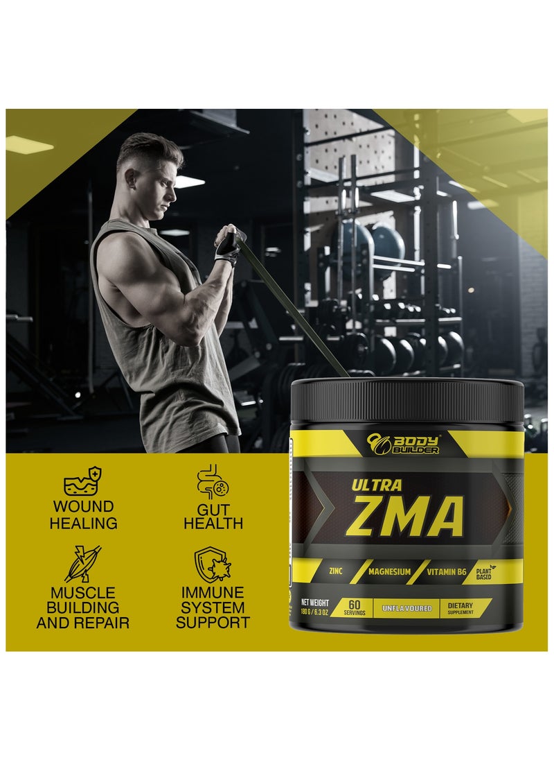Body Builder Body Builder Ultra ZMA, Unflavored, 60 Servings -180gm  - Image 4
