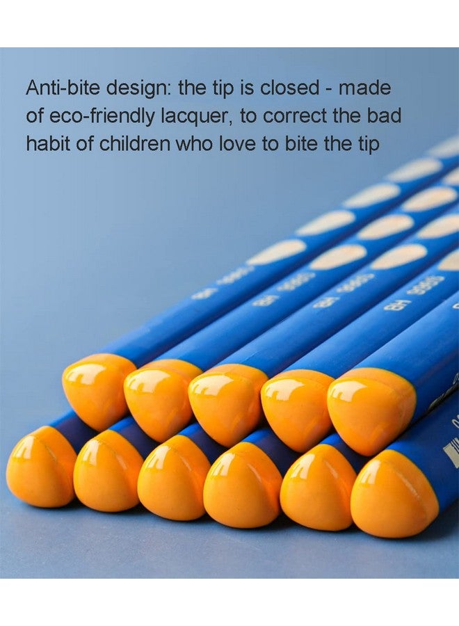 Fengirl Triangular Fat Pencil - 12 Pack Thick, Strong, Jumbo Wood Pencils For Writing And Drawing, Hb With Eraser And Sharpener - Image 3