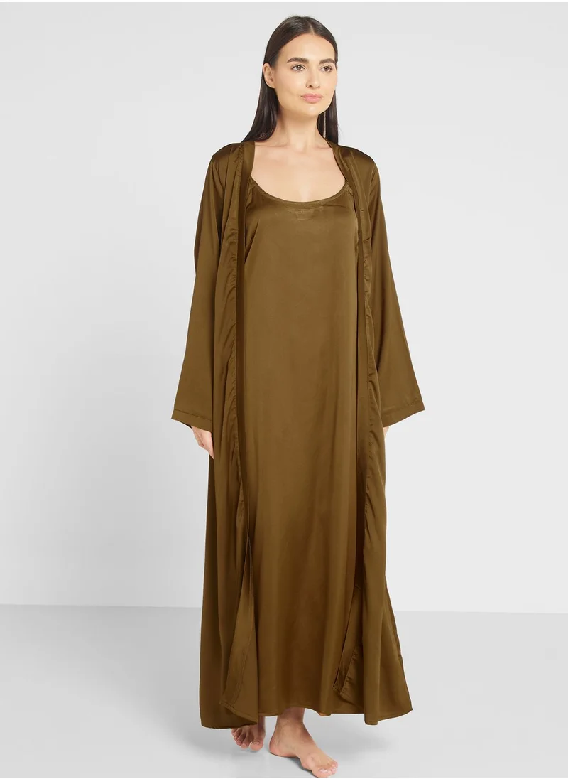 Khizana Night Slip Dress With Robe