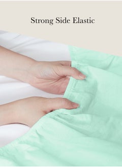 King Plain Fitted Sheet with 2 Pillow Case 200 x 200 Cm Mint Green - pzsku/Z223F9F0410DF1C94F183Z/45/_/1726142358/eb2a154b-3e99-41d7-b659-c290024e02d3