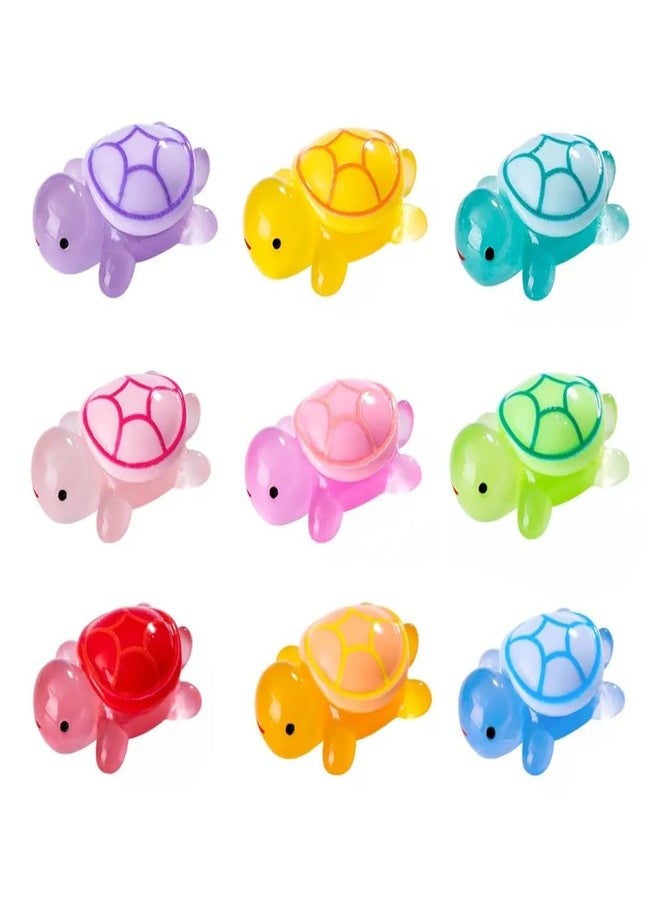 VRB Dec 1 Set Miniature Showpiece Set for Home Decor,Car Dashboard,Valentine,Living Room,Gifts Figurines,Cake Decoration Items,Figurines for Home Decor. ((10 Pcs Glowing Turtle Miniature)) - Image 4