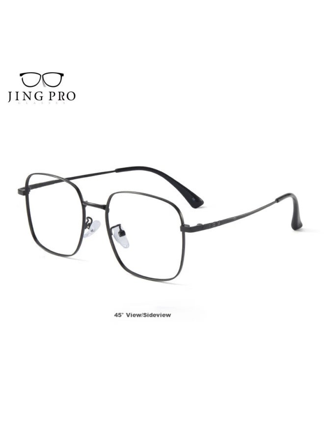 Mirror State Jingbang Men's Ultra-light Women's Large Face Slimming Square Frame Blue Light Blocking Gl With Prescription Black Plain Gl Blue Light Blocking - Image 5