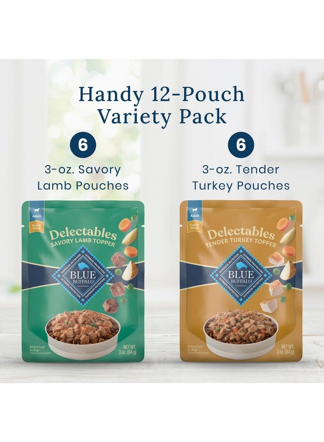 Blue Buffalo Delectables Natural Wet Dog Food Topper Variety Pack, Lamb & Turkey Dinner 3oz (12 Pack - 6 of Each Flavor) - Image 5