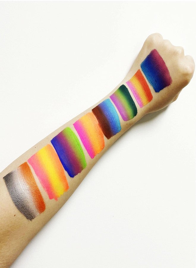 Wismee Face Painting Kit - Non-Toxic One Stroke Rainbow Face & Body Painting Kit with 40 Stencils, 11 Painting Brushes and 10 Sponges for Halloween Party Costume SFX Makeup - Image 4