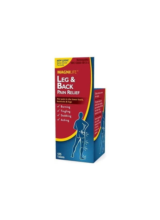 Magnilife - MagniLife Leg & Back Pain Relief, Fast-Acting for Sciatica Pain, Naturally Soothe Burning, Tingling and Stabbing Pains - 125 Tablets - Image 1