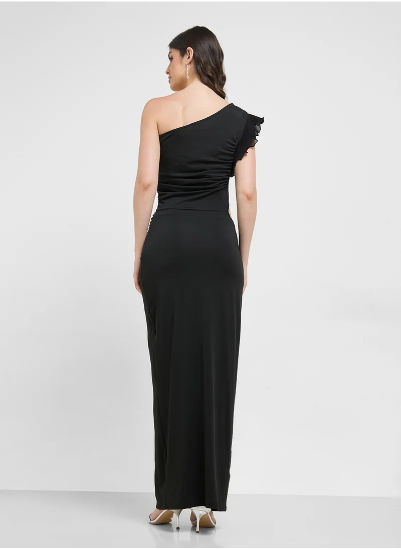 ايلا One Shoulder Ruffled Dress