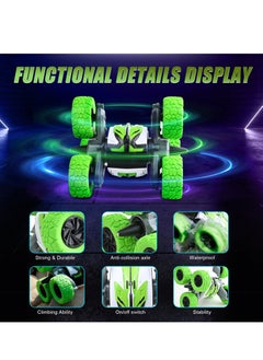 Excefore 2024 Upgraded RC Car Toys Waterproof Tri Wheeler 360 Degree Spin Stunt Double Sided Driving Rechargeable Remote Control Toys for Boys Girls Age 3-14 2.4Ghz Outdoor Toys Car for Kids Birthday Gifts  - Image 4