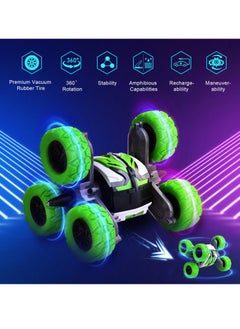 Excefore 2024 Upgraded RC Car Toys Waterproof Tri Wheeler 360 Degree Spin Stunt Double Sided Driving Rechargeable Remote Control Toys for Boys Girls Age 3-14 2.4Ghz Outdoor Toys Car for Kids Birthday Gifts  - Image 2