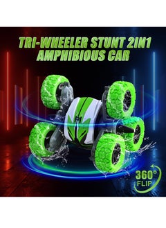 Excefore 2024 Upgraded RC Car Toys Waterproof Tri Wheeler 360 Degree Spin Stunt Double Sided Driving Rechargeable Remote Control Toys for Boys Girls Age 3-14 2.4Ghz Outdoor Toys Car for Kids Birthday Gifts  - Image 3
