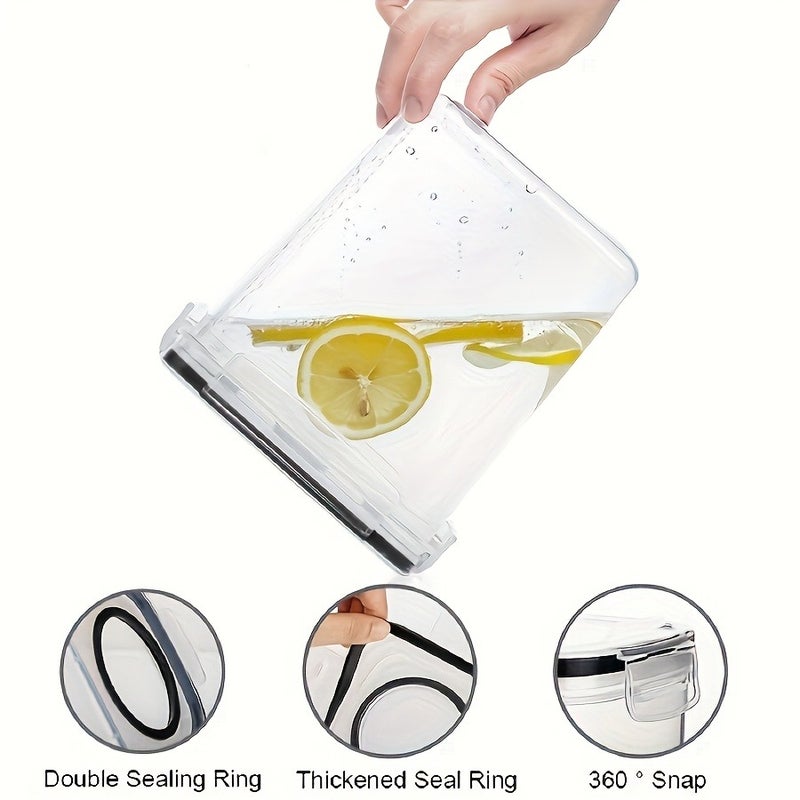 2/3/4pcs Cereal Containers Storage, Airtight Food Storage Container [2.5L/84.5Oz] for Kitchen & Pantry Organization, Clear Plastic Canister Great for Sugar, Flour, Snack, Baking Supplies, with Black Locking Lids, with Label & Marker - Image 3