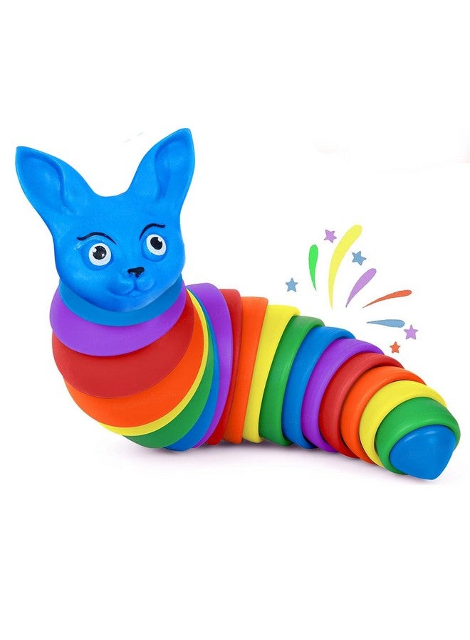 فنبلاست ألعاب فن بلاست سلج - ألعاب سلج صغيرة، ألعاب أطفال، ألعاب حسية للأطفال، لعبة تُصدر أصوات نقر، لعبة بمفاصل مرنة قابلة للتمدد للقلق والتوحد (قطعة واحدة) - Image 1