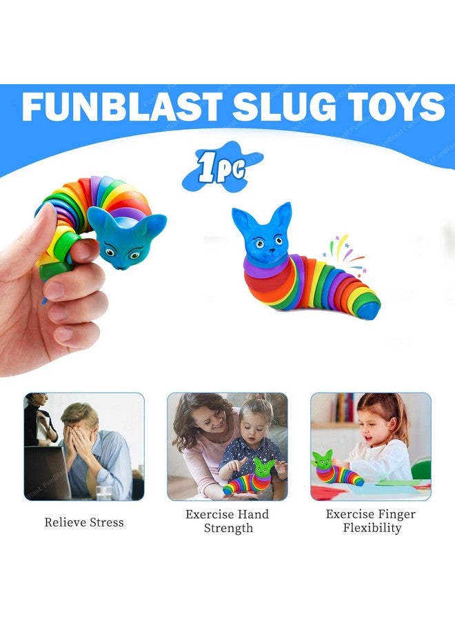 فنبلاست ألعاب فن بلاست سلج - ألعاب سلج صغيرة، ألعاب أطفال، ألعاب حسية للأطفال، لعبة تُصدر أصوات نقر، لعبة بمفاصل مرنة قابلة للتمدد للقلق والتوحد (قطعة واحدة) - Image 4