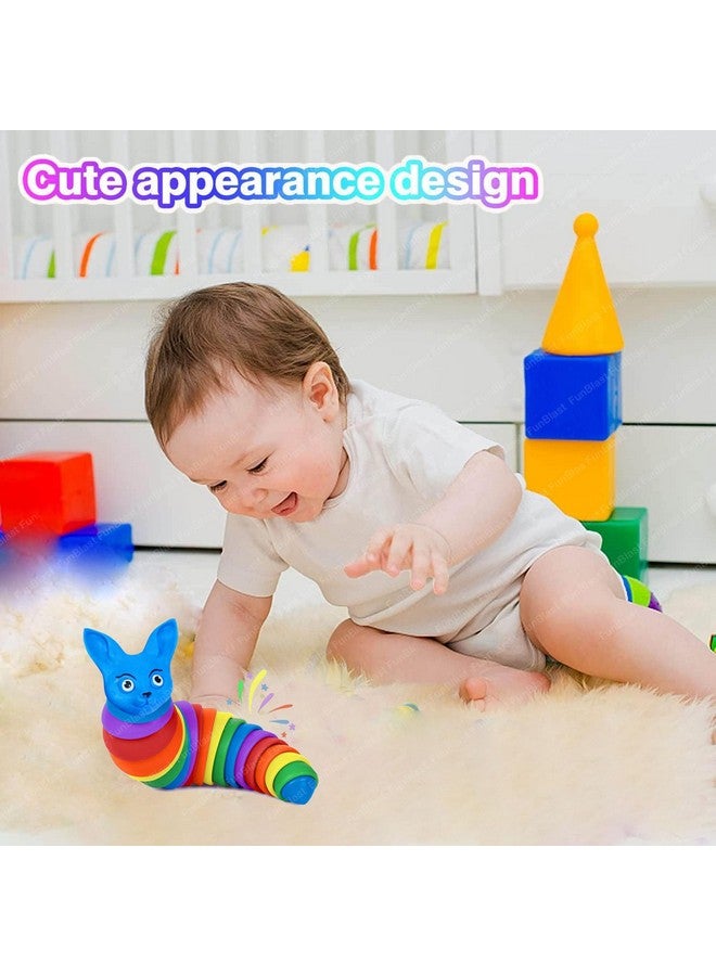 فنبلاست ألعاب فن بلاست سلج - ألعاب سلج صغيرة، ألعاب أطفال، ألعاب حسية للأطفال، لعبة تُصدر أصوات نقر، لعبة بمفاصل مرنة قابلة للتمدد للقلق والتوحد (قطعة واحدة) - Image 5