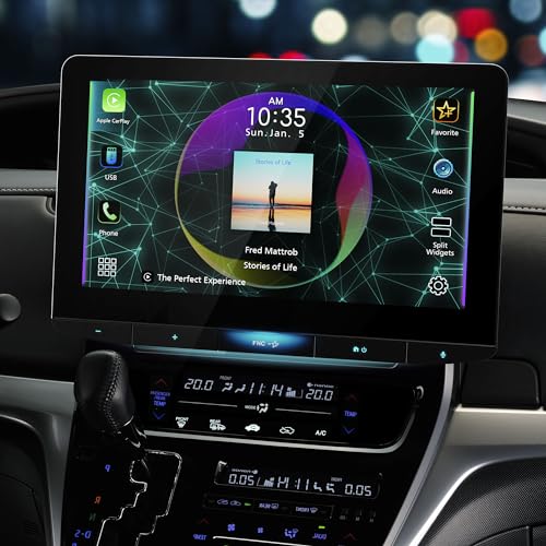 JVC جهاز استقبال ستيريو سيارة JVC KW-Z1000W بلوتوث مع منفذ USB – شاشة تعمل باللمس عائمة عالية الدقة 10.1 بوصة، راديو AM/FM - مشغل MP3 - مزدوج DIN - جاهز لـ Waze مع Apple CarPlay أو Android Auto (أسود) - Image 2