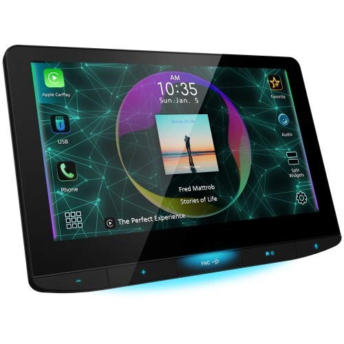 JVC جهاز استقبال ستيريو سيارة JVC KW-Z1000W بلوتوث مع منفذ USB – شاشة تعمل باللمس عائمة عالية الدقة 10.1 بوصة، راديو AM/FM - مشغل MP3 - مزدوج DIN - جاهز لـ Waze مع Apple CarPlay أو Android Auto (أسود) - Image 4