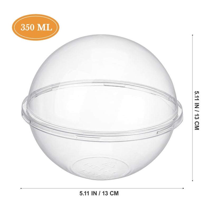 Cabilock Clear Plastic Fillable Ornaments 350ml Cupcake Box 10pcs Mousse Cake Muffin Carrier Acrylic DIY Mother's Day Party Christmas Tree Decorations Dessert Packaging Holder Bakery Food Container - Image 4