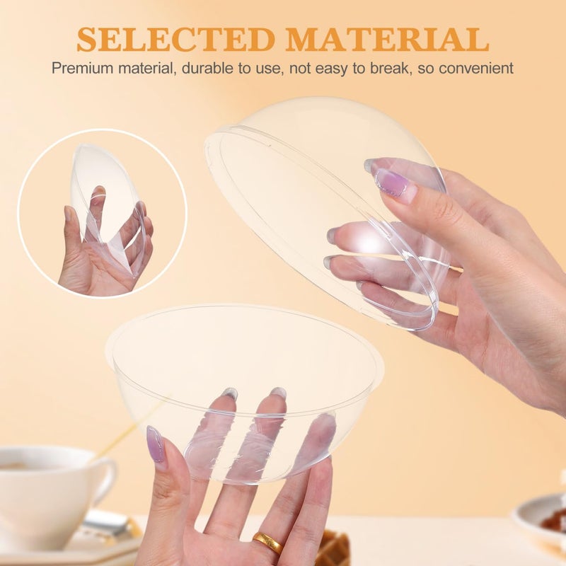 Cabilock Clear Plastic Fillable Ornaments 350ml Cupcake Box 10pcs Mousse Cake Muffin Carrier Acrylic DIY Mother's Day Party Christmas Tree Decorations Dessert Packaging Holder Bakery Food Container - Image 5
