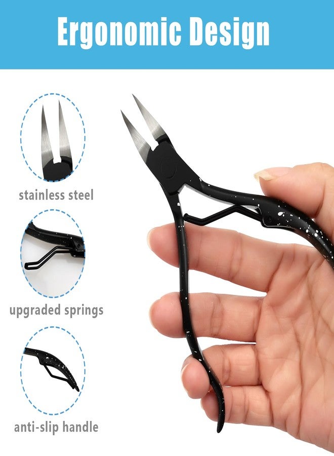 Zalaxt Toenail Clippers, Nail Clippers for Thick or Ingrown Toenails Stainless Steel Long Handle Toenail Cutters - Image 2