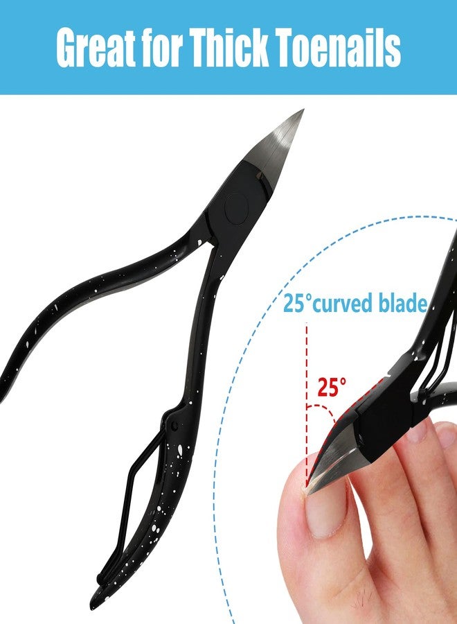 Zalaxt Toenail Clippers, Nail Clippers for Thick or Ingrown Toenails Stainless Steel Long Handle Toenail Cutters - Image 3