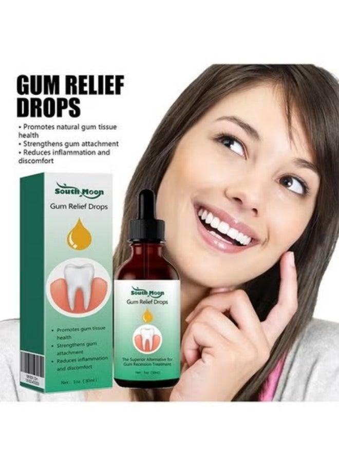 SOUTH MOON Gum Repair Drops 30ml, Rejuvenate Your Gums Drops, Natural Gum Restore Drops, Gum Regrowth for Receding Gums Drops, Gum Therapy Drops, Gingival Repair Drops, Gum Regrowth Drops, Oil Pulling for Gums  - Image 1