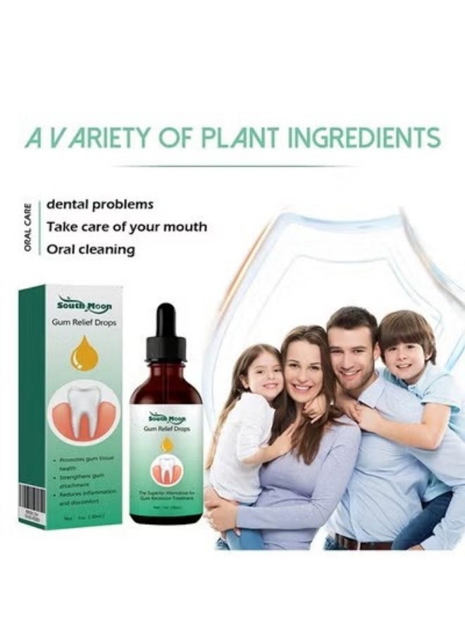 SOUTH MOON Gum Repair Drops 30ml, Rejuvenate Your Gums Drops, Natural Gum Restore Drops, Gum Regrowth for Receding Gums Drops, Gum Therapy Drops, Gingival Repair Drops, Gum Regrowth Drops, Oil Pulling for Gums  - Image 4