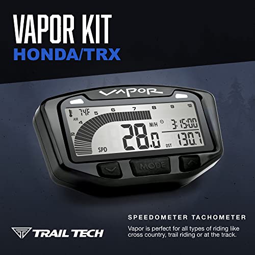 Trail Tech 752-121 Vapor Digital Speedometer Tachometer Gauge Kit, 1986-2016 Kawasaki Honda KFX TRX 250 450 700 - Image 2