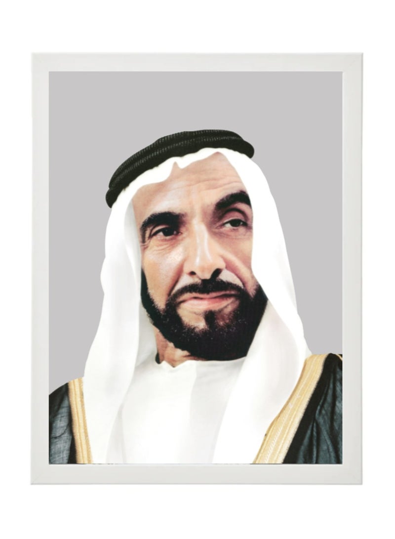 Boomah Accessories 4-Piece Official Portrait Of HH Shaikh Khalifa Al Nahyan HH Shaikh Zayed Al Nahyan HH Sheikh Mohamed Bin Zayed And HH Sheikh Mohammed Bin Rashid Al Maktoum Poster with Frame 30x40cm - Image 5