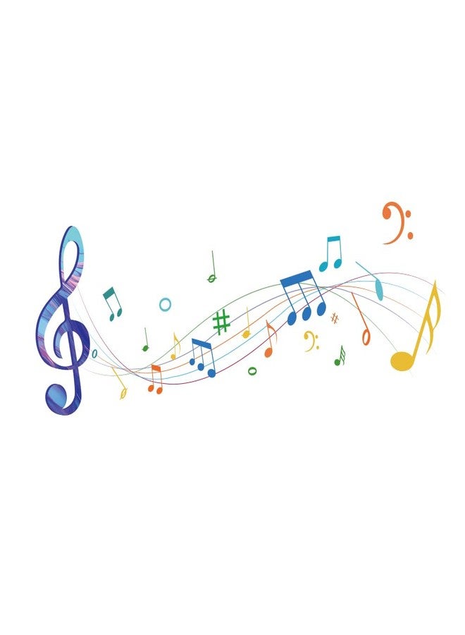 SUPERDANT Musical Notes Wall Sticker Music Wall Decal Peel and Stick Colorful Vinyl Art Decals Home Decor for Music Room Nursery Children's Room Bedroom Playroom Livingroom Decoration Gifts - Image 1