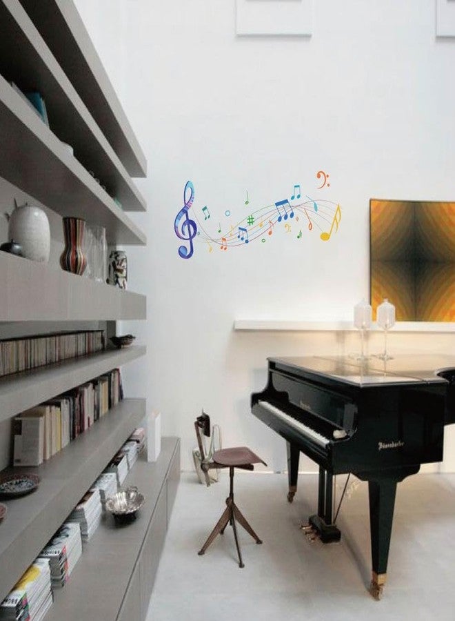 SUPERDANT Musical Notes Wall Sticker Music Wall Decal Peel and Stick Colorful Vinyl Art Decals Home Decor for Music Room Nursery Children's Room Bedroom Playroom Livingroom Decoration Gifts - Image 3