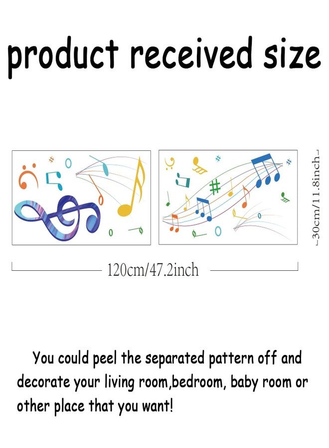 SUPERDANT Musical Notes Wall Sticker Music Wall Decal Peel and Stick Colorful Vinyl Art Decals Home Decor for Music Room Nursery Children's Room Bedroom Playroom Livingroom Decoration Gifts - Image 2