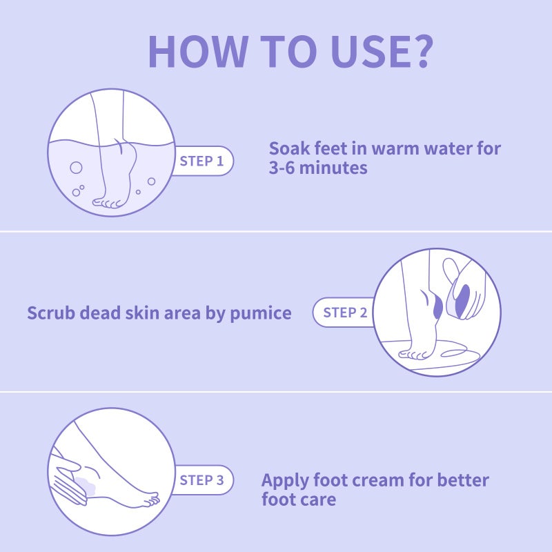 NOVAL Pumice Stone for Feet Scrubber Dead Skin Disposable Foot Pumice Foot Callus Remover Pedicure Tools Purple Pumice Sponge Nail Salon Home Use,40 PCS - Image 4