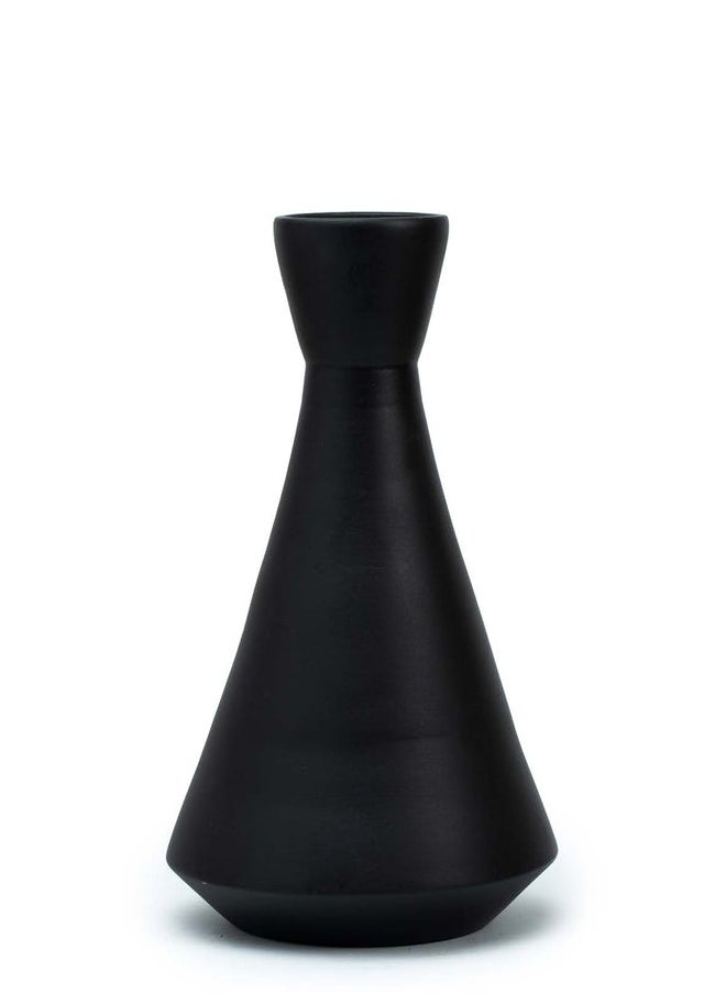 Balkans Handmade Pottery Vase Indoor, H 26 cm - Black 