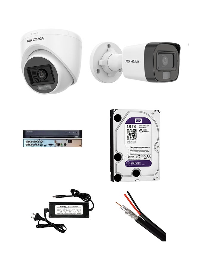 HIKVISION 5MP Camera Full Surveillance System | 4 Indoor + 4 Outdoor Cameras + 8-Channel DVR + 1TB WD Purple HDD + RG59 Cable - Image 2