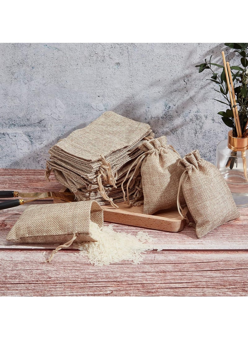 MARKQ [Pack of 12] Burlap Bags with Drawstring – 13 x 18 cm Hessian Jute Bags for Wedding Gifts, Eid Gifts, Candy & Jewelry Pouches  - Image 5