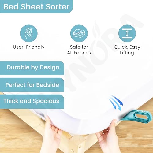 Shynora 2-Pcs ABS Plastic Bedsheet Tucker Tool for Easy Bed Making | Double Bed Mattress Lifter & Tucking Tool | Ergonomic Design for Elderly, Pregnant Women & Back Pain Relief | Pack of 2, Blue - Image 3