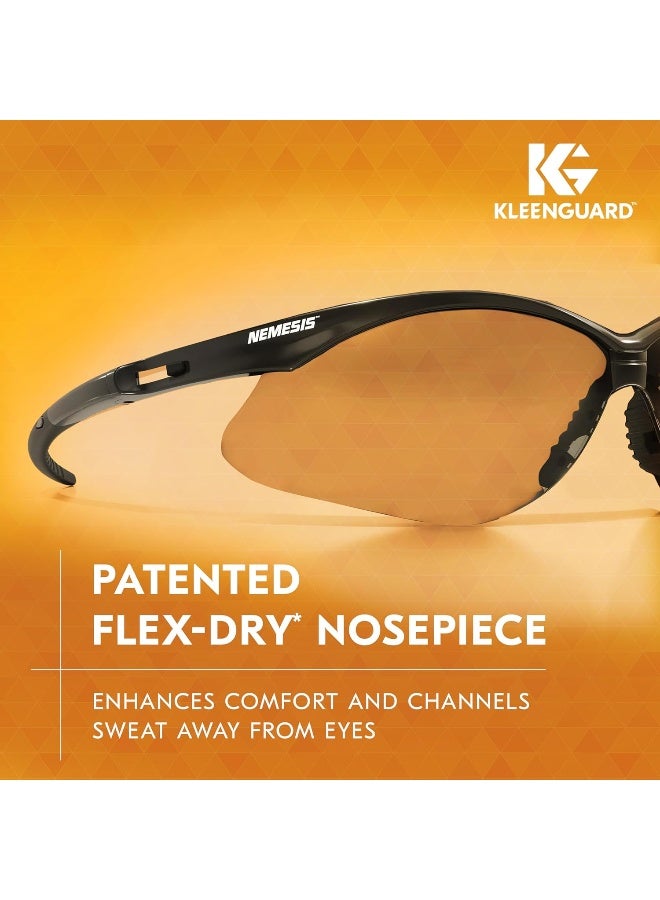 KLEENGUARD Jackson Safety V30 Nemesis Safety Glasses (25685), Indoor/Outdoor Lens with Black Frame, 12 Pairs/Case - Image 4
