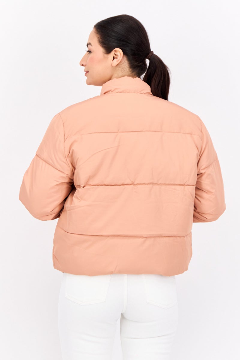 Lyle & Scott جاكيت بافر بشعار العلامة التجارية للنساء، خوخي داكن - Image 3