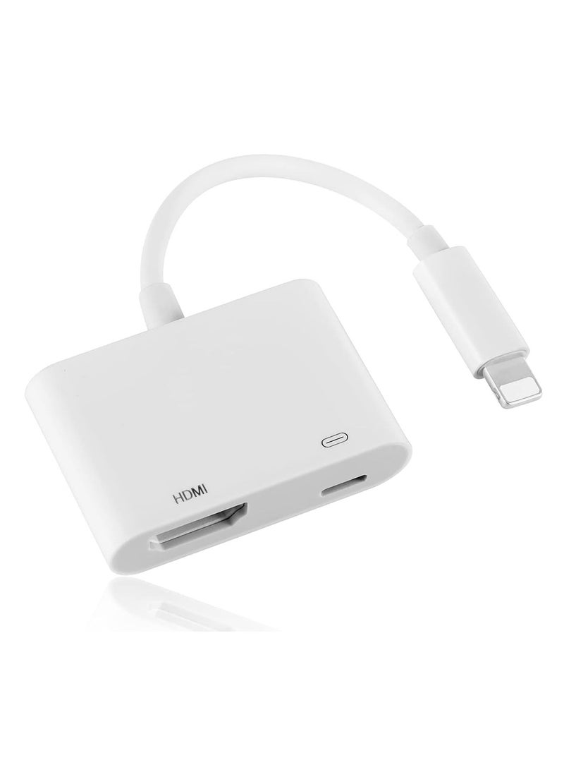 Lightning HDMI Adapter – Easy-to-Use 1080p Display Connector – Ideal for Daily iPhone Screen Mirroring