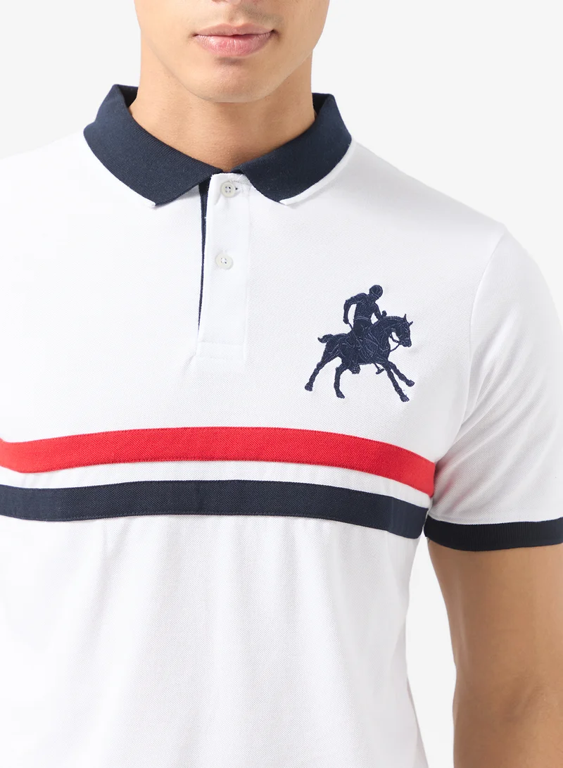 Seventy Five Chest Stripe Polo Shirt