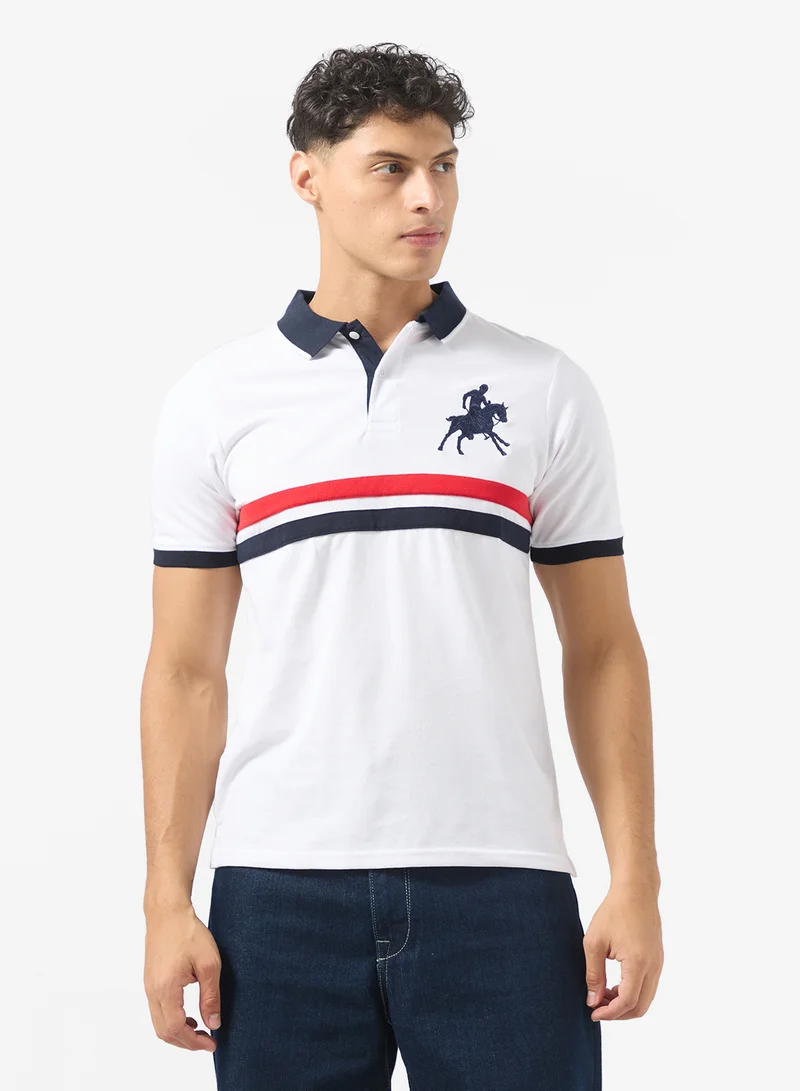 Seventy Five Chest Stripe Polo Shirt