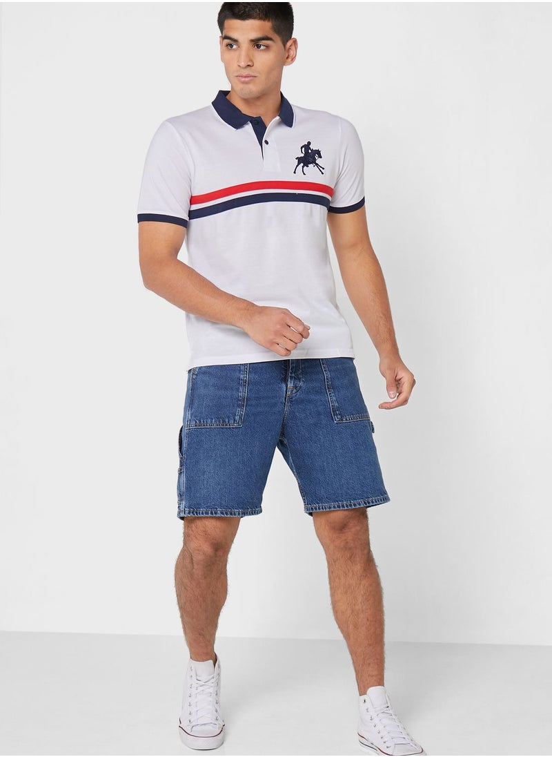 Chest Stripe Polo Shirt