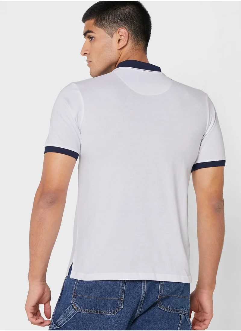 Seventy Five Chest Stripe Polo Shirt