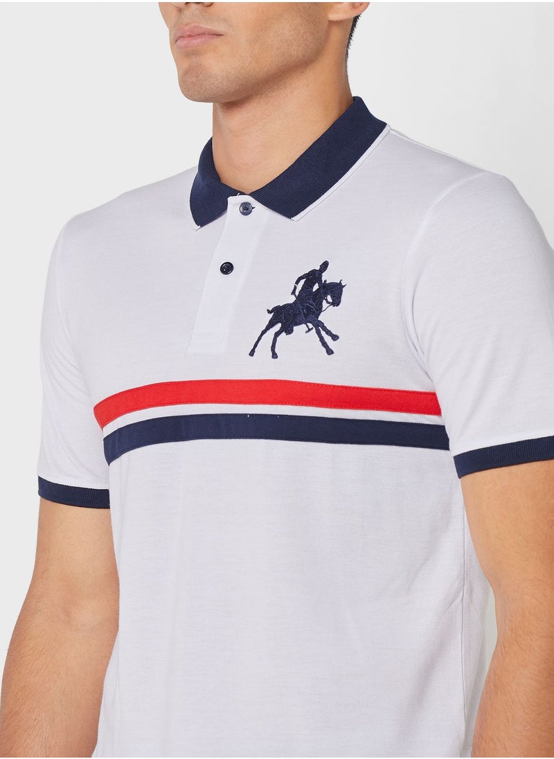 Chest Stripe Polo Shirt