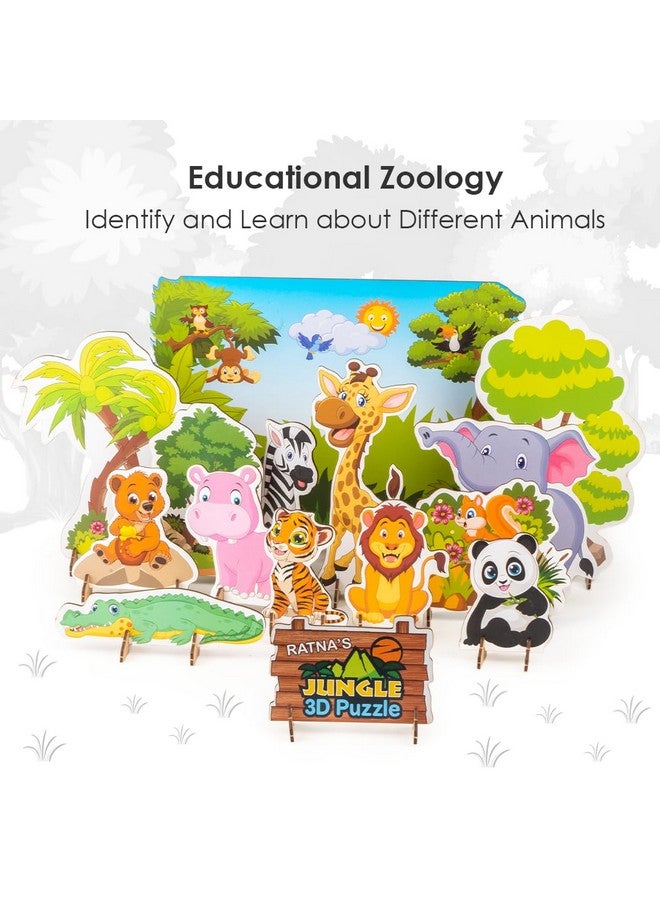 Ratna's Zoology to Create 3D Jungle with Printed Wooden Cutouts Learning & Educational Game for Kids & Toddlers - Image 5
