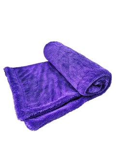 MOTRK Microfiber car towels MOTRK Professional Grade Premium Microfiber Towels Mega Car Drying Towel from No Streaks, Scratches, or Water Spots - Large Premium 1400 GSM Microfiber - Double Twist Pile Quick Effortless Dry, Purple  - Image 5