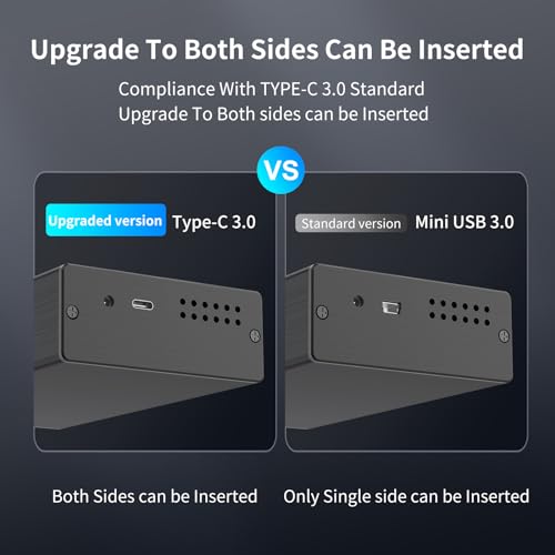 GODO 2.5 inch Dual Bay Hard Drive Enclosure,USB3.0 to 2.5" SATA I/II/III HDDs SSDs RAID External Enclosure,Support UASP Trim & Max 16TB,RAID 0/1/JBOD/PM Mode,Aluminum,Black - Image 4