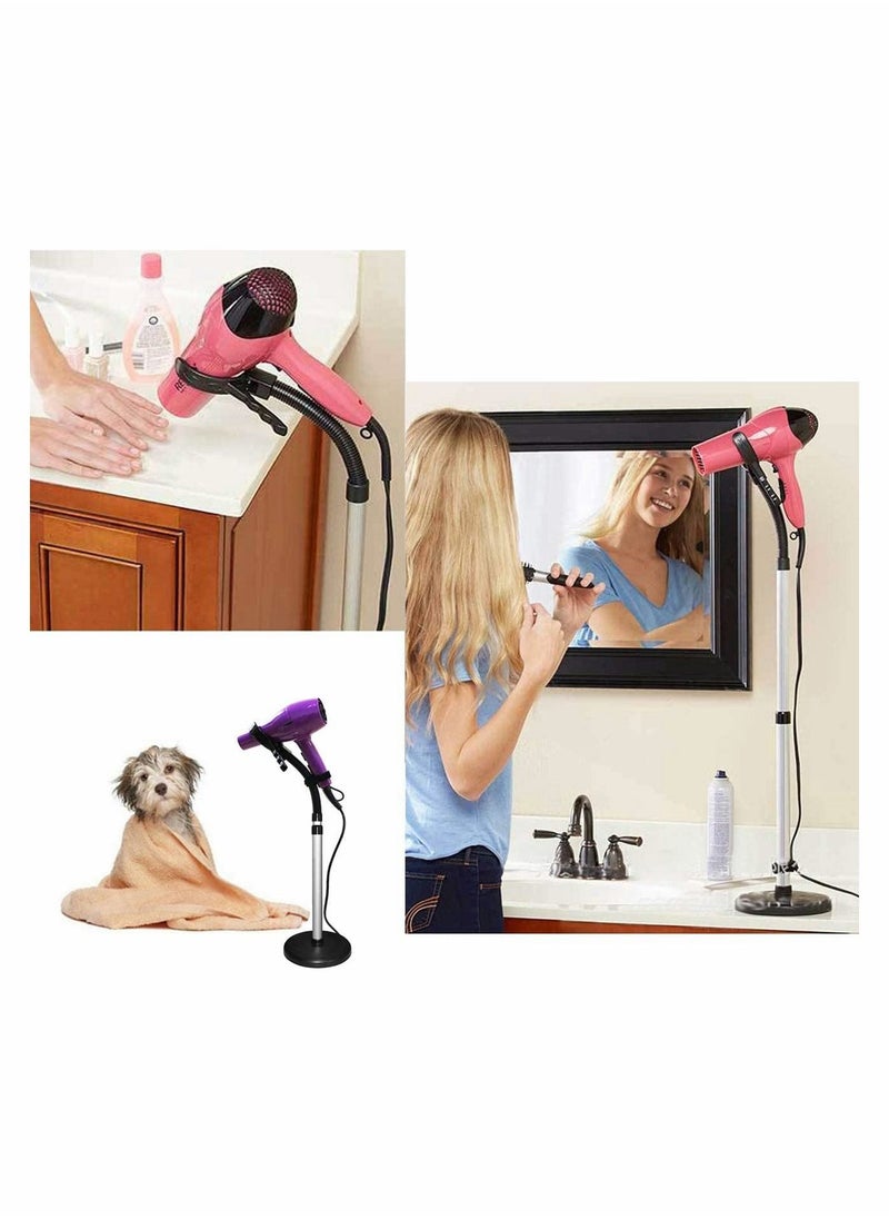 KASTWAVE Hands Free Hair Dryer Stand Holder, 360 Degree Rotating Lazy Hair Dryer Stand  - Image 3